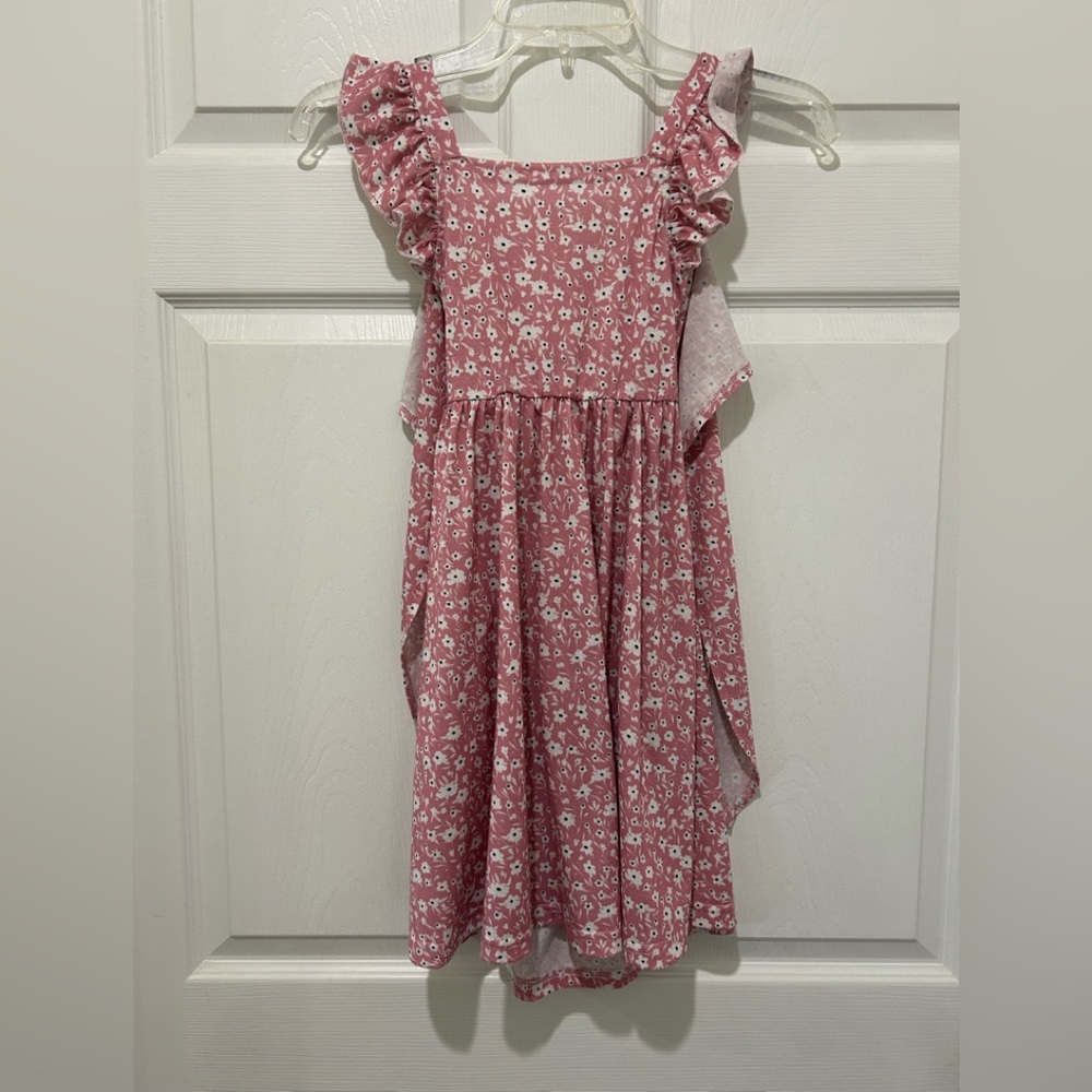 Charming Pink Floral Kids Dress